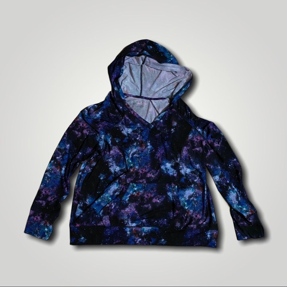 LIVI ACTIVE by Lane Bryant Galaxy hoodie sz 14/16